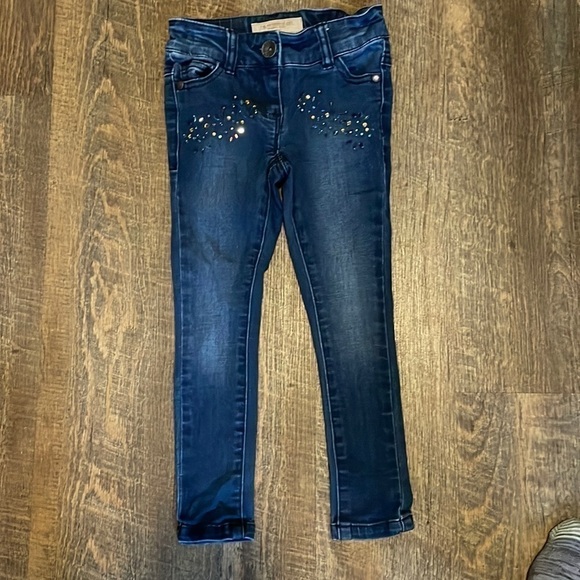next Girl’s Denim Jeweled Jeans Size 3 - Picture 1 of 7